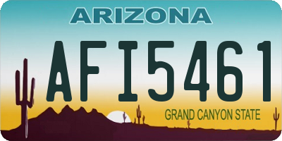 AZ license plate AFI5461