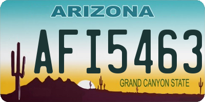 AZ license plate AFI5463