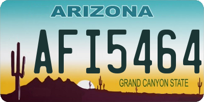 AZ license plate AFI5464