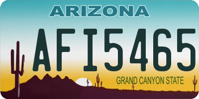 AZ license plate AFI5465