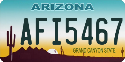 AZ license plate AFI5467