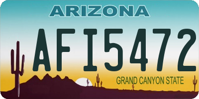 AZ license plate AFI5472