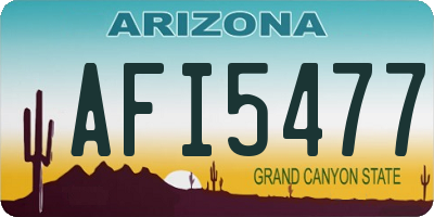 AZ license plate AFI5477