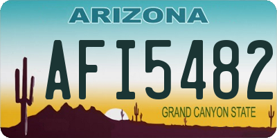 AZ license plate AFI5482