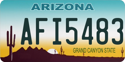 AZ license plate AFI5483