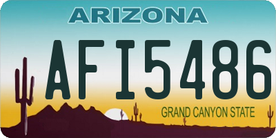 AZ license plate AFI5486
