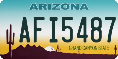 AZ license plate AFI5487