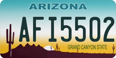 AZ license plate AFI5502