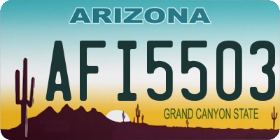 AZ license plate AFI5503