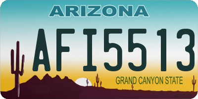 AZ license plate AFI5513