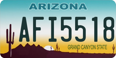 AZ license plate AFI5518