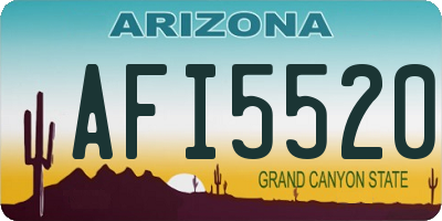 AZ license plate AFI5520