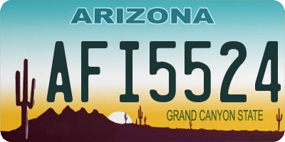 AZ license plate AFI5524