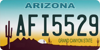 AZ license plate AFI5529