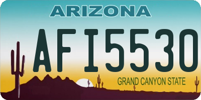AZ license plate AFI5530