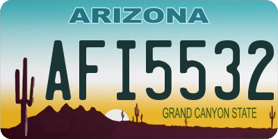 AZ license plate AFI5532