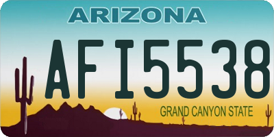 AZ license plate AFI5538