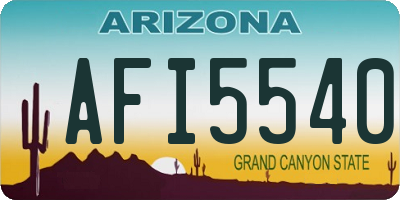 AZ license plate AFI5540