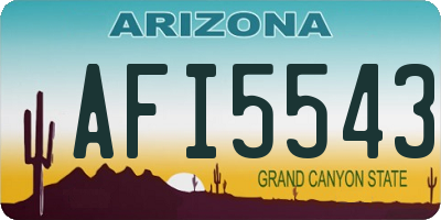 AZ license plate AFI5543