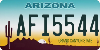 AZ license plate AFI5544