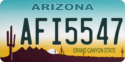 AZ license plate AFI5547