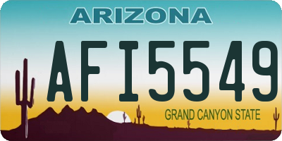 AZ license plate AFI5549
