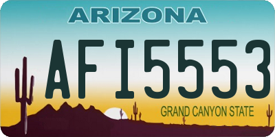 AZ license plate AFI5553