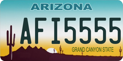 AZ license plate AFI5555
