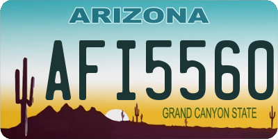 AZ license plate AFI5560