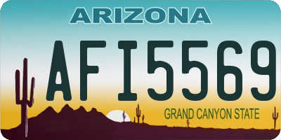AZ license plate AFI5569
