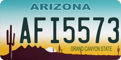AZ license plate AFI5573