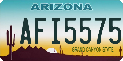 AZ license plate AFI5575
