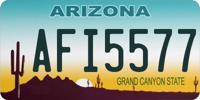 AZ license plate AFI5577