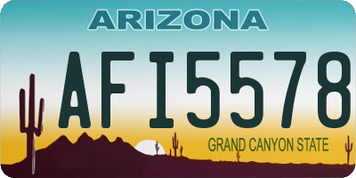 AZ license plate AFI5578