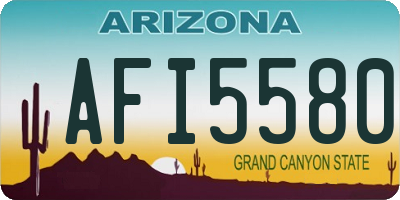 AZ license plate AFI5580