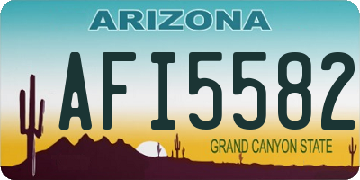 AZ license plate AFI5582