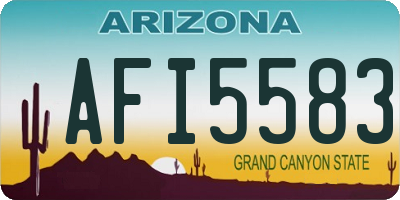 AZ license plate AFI5583