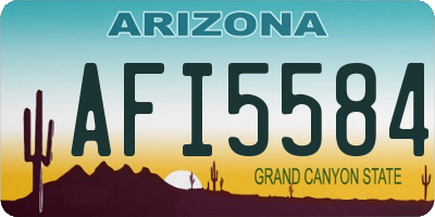 AZ license plate AFI5584