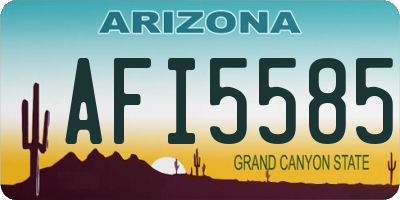 AZ license plate AFI5585