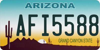 AZ license plate AFI5588