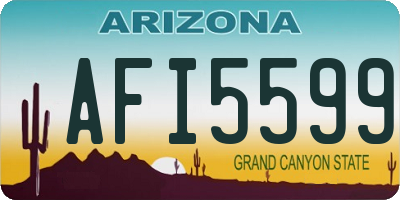 AZ license plate AFI5599