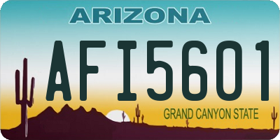 AZ license plate AFI5601