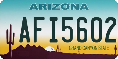 AZ license plate AFI5602