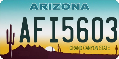 AZ license plate AFI5603