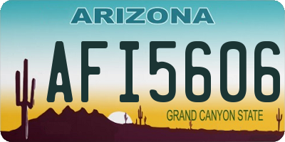 AZ license plate AFI5606