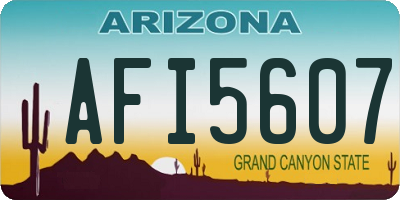 AZ license plate AFI5607