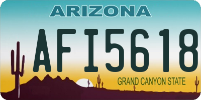 AZ license plate AFI5618