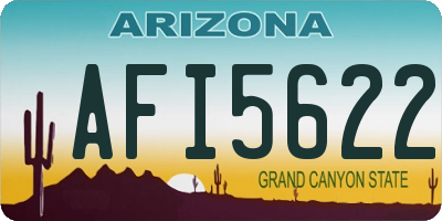 AZ license plate AFI5622
