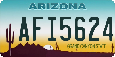 AZ license plate AFI5624