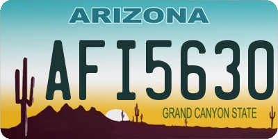 AZ license plate AFI5630
